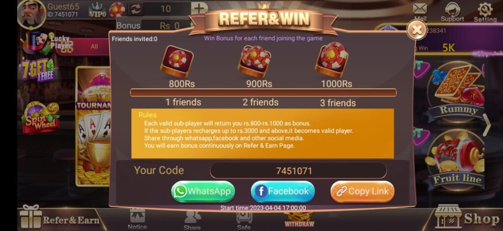 bonus Yalla Rummy Game